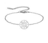 Amaxer Assyrian Satr Bracelet Ancient Sumerian Sun Symbol Star Charm Adjustable Bracelet for Women (Silver)