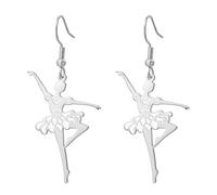Amaxer Enamel Ballerina Earrings for Women Stainless Steel Gymnastics Ballet Ballerina Dance Dancer Trendy Jewellery Dangle Drop Earrings for Dance Lovers (Style2)