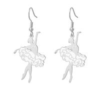 Amaxer Enamel Ballerina Earrings for Women Stainless Steel Gymnastics Ballet Ballerina Dance Dancer Trendy Jewellery Dangle Drop Earrings for Dance Lovers (Style4)
