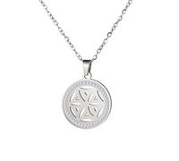 Amaxer Flower of Life Necklace Seed of Life Egg of Life Crystal Rhinestone Pendant Necklace Sacred Geometry Stainless Steel Jewelry Gifts, M, Crystal, Rhinestone