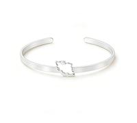 Amaxer Iran Map Bracelet for Women Persian Flag Iranian Jewellery Open Adjustable Wristband Cuff Bangle Bracelet (Silver)