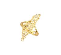 Amaxer Israel Palestine Map Ring for Women Stainless Steel Ethnic Country Geography Map Hollowed Out Open Adjustable Finger Ring Dainty Jewellery (Gold)