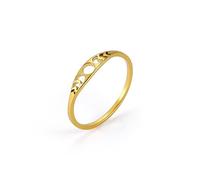 Amaxer Minimalist Phase of the Moon Rings Women Stainless Steel Moon Phase Ring Geometric Crescent Moon Finger Ring Gifts, 16mm-20mm, Stainless Steel, No Gemstone