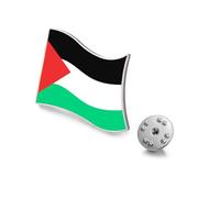 Amaxer Palestine Solidarity Decor Lapel Pin Collection Ribbon Flag Map Fist Design for Jacket Collar Backpack Hat Scarf Accessory, Silver, Medium
