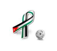 Amaxer Palestine Solidarity Decor Lapel Pin Collection Ribbon Flag Map Fist Design for Jacket Collar Backpack Hat Scarf Accessory, M, Stainless Steel, no gemstone
