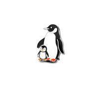 Amaxer Parent-Child Penguin Enamel Decor Pin Stainless Steel Cute Decorative for Lapel Backpacks Jackets Hats Family Outing Zoo Visit Accessory