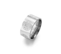 Amaxer Saint Benedict Of Nursia Ring for Men St Benedict Exorcism Catholic Roman Cross Religious Protection Statement Band Ring for Men Women (Silver, 19mm)