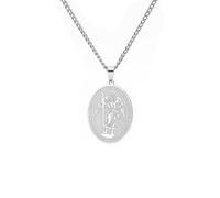 Amaxer St. Raphael Medal Necklace for Men Women Archangel Saint Raphael Pray For Us Oval Religious Healing Protection Necklace