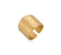 Amaxer Tetragrammaton Ring for Men Pentacle Pentagram Star Triple Moon Goddess Tree of Life Good Luck Amulet Adjustable Ring Statement Band Ring Men (Tetragrammaton-G, 9)