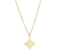 Amaxer Witch Knot Pendant Necklaces for Women Adjustable Celtic Knot Amulet Vintage Statement Hollowed Out Jewellery Gifts for Women Girls (Gold)