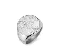 Amaxer Yggdrasil Tree of Life Signet Ring for Men Family Tree of Life Protection Amulet Rings Stainless Steel (Silver, 21mm)