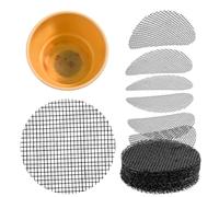 Amaxiu 120Pcs Plant Pots Hole Mesh Pad, 2 In Round Flower Pot Drainage Mesh Mats Bonsai Potting Eye Mesh Mats Screens Substrate Barrier for Gardening to Prevent Soil Leaking Horticultural Enthusiasts