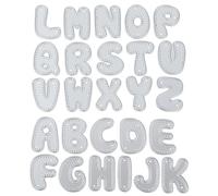 Amaxiu 26 Pcs Alphabet Cutting Dies, Metal Letters Stencil Die Cuts Embossing Template Card Making Supplies for Scrapbook Cards Album DIY Crafts Halloween Christmas Decor(Uppercase Letter)