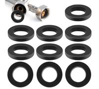 Amaxiu 30 Pcs Black Shower Hose Washers Seals, Silica Gel Shower Head Washer Hose Washer 19mm Seal Tap Sealing Hose for 1/2 Inch Shower Head and Hose(19mm)