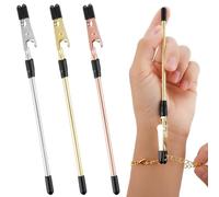 Amaxiu 3pcs Bracelet Helper Tool - Fastener Jewelry Helper Tool, Quick Release Hand Bracelet Helpers Jewelry Assistance Tool for Bracelet Necklace Watch Clasp Ties Zippers(Silver, Gold, Rose Gold)