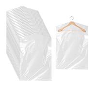 Amaxiu Garment Bags for Hanging Clothes, Dust-Proof Clothes Covers 20pcs Clear Plastic Garments Dry Cleaner Bags for Closet Home or Travel Storage Gowns Coats Jacket Suits Dress (35.4 x 23.6 Inches)