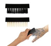 Amaxiu Hand Nail Brush for Cleaning Fingernails, Durable Nylon Firm Stiff Scrub Bristles Nail Scrubber Brushes for Men Mechanics Gardeners Scrubbing under Fingers Foot Toes(2 Pack, Black+Yellow)