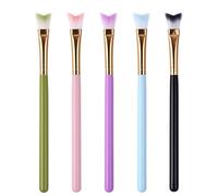 Amaxiu Lash Cleansing Brush, 5 Pcs Eyelash Shampoo Curved Brushes for Extension Deep Cleaning, Soft Makeup Removal, Facial Cleaning Brush for Home and Salon Use, Bath Makeup Tools
