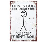 Amaxiu 'This Is Bob' Funny Metal Sign,15 x 10cm Retro Vintage Tin Wall Plaque for Man Cave, Pub Shed Garage Funny Signs Decor - Wall Plaques Hilarious Father’s Day Gift