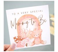 Amaya Rose Ltd Special Mummy To Be Greeting Card Neutral Baby Shower Modern Abstract in White | Size: 1 Pack Amaya Rose Ltd White 1 Pack