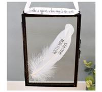 Amaya Rose Ltd With You Always In Memory of Real feather Floating Frame Memorial Gift in Black Amaya Rose Ltd Black