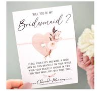 Amaya Rose Ltd Women's Will You Be My Bridesmaid? Charm Wish Bracelet. Bride Wedding in White | Size: Standard Amaya Rose Ltd White Standard