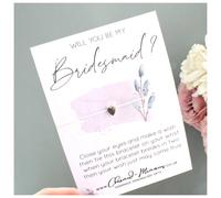 Amaya Rose Ltd Women's Will You Be My Bridesmaid? Wish Bracelet. Heart Charm in White | Size: Standard Amaya Rose Ltd White Standard
