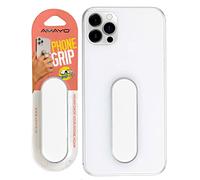 AMAYO A-GS-04 Grip - Original Smartphone Finger Holder - Mobile Phone Grip Stand - Leather Series White