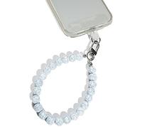 AMAYO - Mobile Phone Chain Universal, Mobile Phone Pendant, Mobile Phone Beads Lanyard, Wrist Strap, Strap, Compatible with Any Mobile Phone, Smartphone and Mobile Phone Case (White Marble)