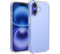 AMAZE!UK Clear Case Compatible with iPhone 16 (6.1") with 2 Pack Tempered Glass Screen Protector Flexible Silicone Bumper Armor Shockproof Case.