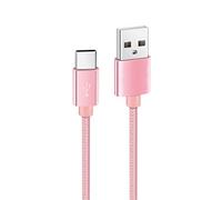AMAZE!UK Type C Cable For Oppo find X5/X5 Pro/X5 Lite/A53/A54/A74/A72 A78 A17 A16S,USB C Fast Charging Lead, USB-A to USB-C (2m long) (Rose)