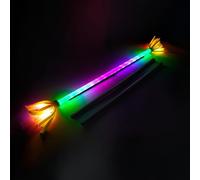 AMAZEABLES LED Juggling Sticks - Luminous Devil Sticks Flower Sticks Set for Kids & Adults - Light-Up Flow Props for Beginners and Performers
