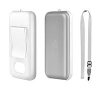 AMAZEAR Battery Holder for Apple Vision Pro, Apple Vision Pro 2,M5,Portable Vision Pro Battery Accessories Case with Belt Clip and Cross-Body Strap, Apple VR Headset Battery Protective Cover (White)