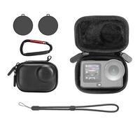 AMAZEAR Carry Case for DJI OSMO Action 6 Accessories, Black | Action6 Portable and Compact Travel Bag Hard Leather Case with Soft Inner for Protection, Organization, and Storage
