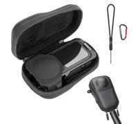 AMAZEAR Carrying Case for Insta360 X6 Accessories, Black(M) | Insta 360 X6 Travel Bag Hard Leather Case Carry Pouch with Soft Lining Portable & Compact for Protection, Storage