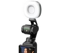 AMAZEAR LED Light for DJI OSMO Pocket 3 Accessories, Auto-Follow Gimbal Selfie Vlog Video Auxiliary Fill Lighting, CRI≥95, 3-Color Temp 2500-5600K Brightness Adjustable, 500mAh 1.6W USB-C