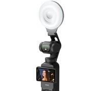 AMAZEAR LED Video Fill Light for DJI OSMO Pocket 3 Accessories Auto-Follow Gimbal Selfie Vlog Auxiliary Lighting, CRI≥95, 3-Color Temp 2500-9000K Brightness Adjustable, 2W USB-C, Black