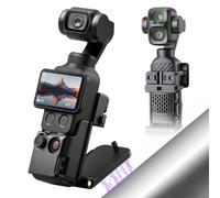 AMAZEAR Magnetic Mount for DJI Osmo Pocket 4P/4/3 Accessories, Black | Xtra Muse compatible, Adapter Clamp Magnet Suction Case Holder on Desktop/Vertical Surface, 180° Adjustable Handle