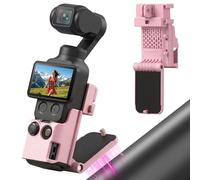AMAZEAR Magnetic Mount for DJI Osmo Pocket 4P/4/3 Accessories, Light pink | Xtra Muse compatible, Adapter Clamp Magnet Suction Case Holder on Desktop/Vertical Surface, 180° Adjustable Handle