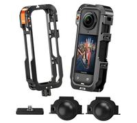 AMAZEAR Metal Protective Case for Insta360 X5 Accessories | X5 Multifunction Utility Frame Stronger Construction Aluminum Cage Quick-Release Base Plate, Various Expansion Mounts