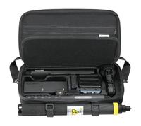 AMAZEAR Portable Carrying Case for Insta360 X6/X5 Accessories, Pure Black | Insta360 X4/X4 Air Action Camera Waterproof Carry Bag with Shoulder Strap for Travel, Compatible with 3M 9.8ft Selfie Stick