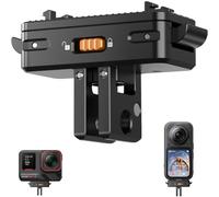 AMAZEAR Upgraded Magnetic Mount Adapter for Insta360 X6 / X5 / X4 Air Accessories, Metal Quick-Release Holder with Safety Lock for Insta 360 Ace Pro 2, Compact, Sturdy, Safer, Black