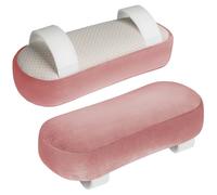 AmazeCov 2-Pack Non-Slip Armrest Pads for Office & Gaming Chairs - Ergonomic Forearm Support Pillow for Desk, Computer & Wheelchair, Pressure Relief Cushions (Pink)