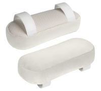 AmazeCov 2-Pack Non-Slip Armrest Pads for Office & Gaming Chairs - Ergonomic Forearm Support Pillow for Desk, Computer & Wheelchair, Pressure Relief Cushions (Ivory)