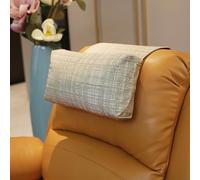 AmazeCov Non-Slip Head Pillow for Recliners - Neck Support Cushion with Velvet Cover for Pain Relief at Home, Office and Travel (Stripes)