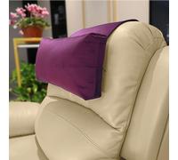 AmazeCov Non-Slip Head Pillow for Recliners - Neck Support Cushion with Velvet Cover for Pain Relief at Home, Office and Travel (Plum)