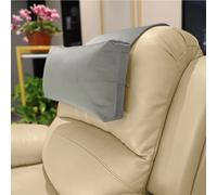 AmazeCov Non-Slip Head Pillow for Recliners - Neck Support Cushion with Velvet Cover for Pain Relief at Home, Office and Travel (Light Gray)