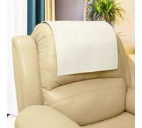 AmazeCov Non-Slip Headrest Cover for Recliner Sofa Theater Seat,Ivory