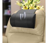 AmazeCov Non-Slip Memory Foam Neck Pillow for Recliner - Adjustable and Breathable Perforated Leather Design in Black, Ideal for Pain Relief at Home, Office, and Travel