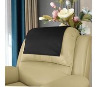 AmazeCov Soft Velvet Non Slip Recliner Headrest Protector, Headrest Cover for Recline Chair,Lazy Boy Headrest Cover, Head Protector for Sofa,Theater Seat, Home & Office Chair 17x27, Black